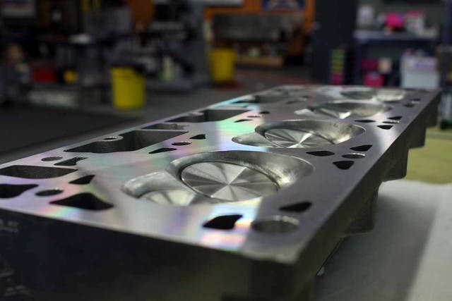 An example of the finish on all heads tuned up by Headgames Motorworks.