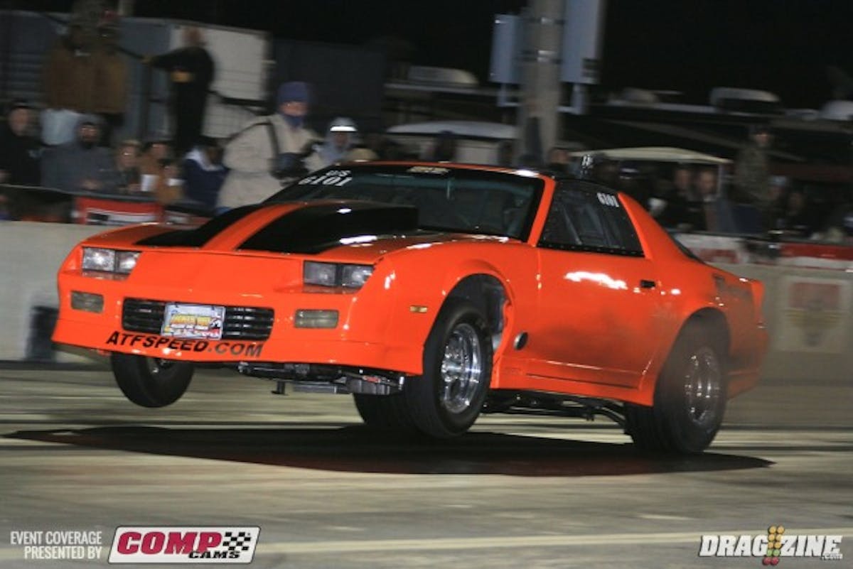 Mike Fratena is currently sitting out of Ultimate Street with a 6.40 AT 84 mph. he has 5.0 power for sure and will likely be in the top few of the class before qualifying is over.