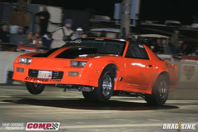 Mike Fratena is currently sitting out of Ultimate Street with a 6.40 AT 84 mph. he has 5.0 power for sure and will likely be in the top few of the class before qualifying is over.