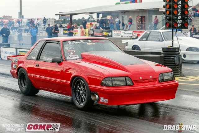 Joel Greathouse (near lane) has top speed and low ET in  Ultimate Converter Concepts/Induction Solutions Ultimate Street, he advanced on to round two after a 4.95 this morning.