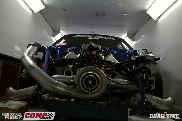 The Bruder brothers have a new engine combo from Disomma Racing topped with Visner Engineering billet heads and intake manifold. The car also had a visit at Crazy Don's for some chassis changes. Dave Klaput's Proformance Transmissions supplied a new three speed unit and Marty Chance designed a converter to math the new set up. Also new is a FuelTech engine management and Davis Technologies Profiler box.