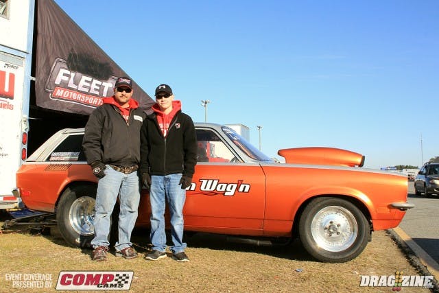 We spotted this little Vega Drag'n Wag'n and stopped by for a look this morning. The father and son  Sweat Racing team run 6.0 Index and are based out of Alma, Georgia. This is there first time attending one of the Duck X Productions events here at SGMP though they do attend regular events here. Derrick Rowland's son Devin handles the driving duties in the car.