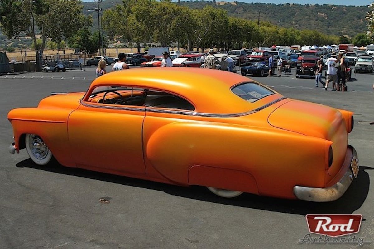 The car's unique hue is a blended combination of five oranges made by House of Color.