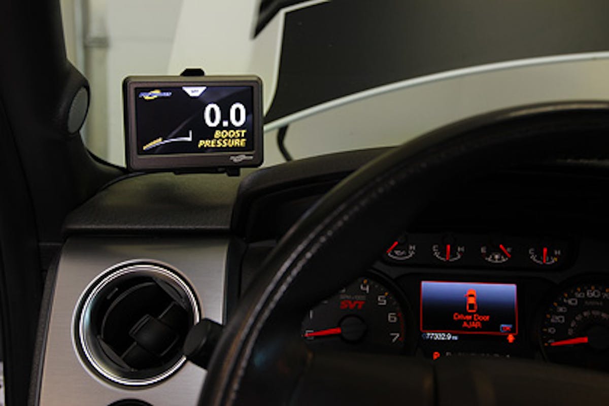 i-1 touch screen system show in F150 Raptor interior.