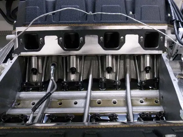 It takes a lot of air to fill those voluminous intake ports in the Edelbrock cylinder heads.