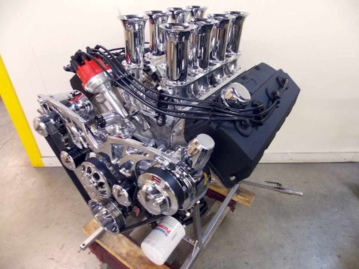 The engine in as-delivered form.