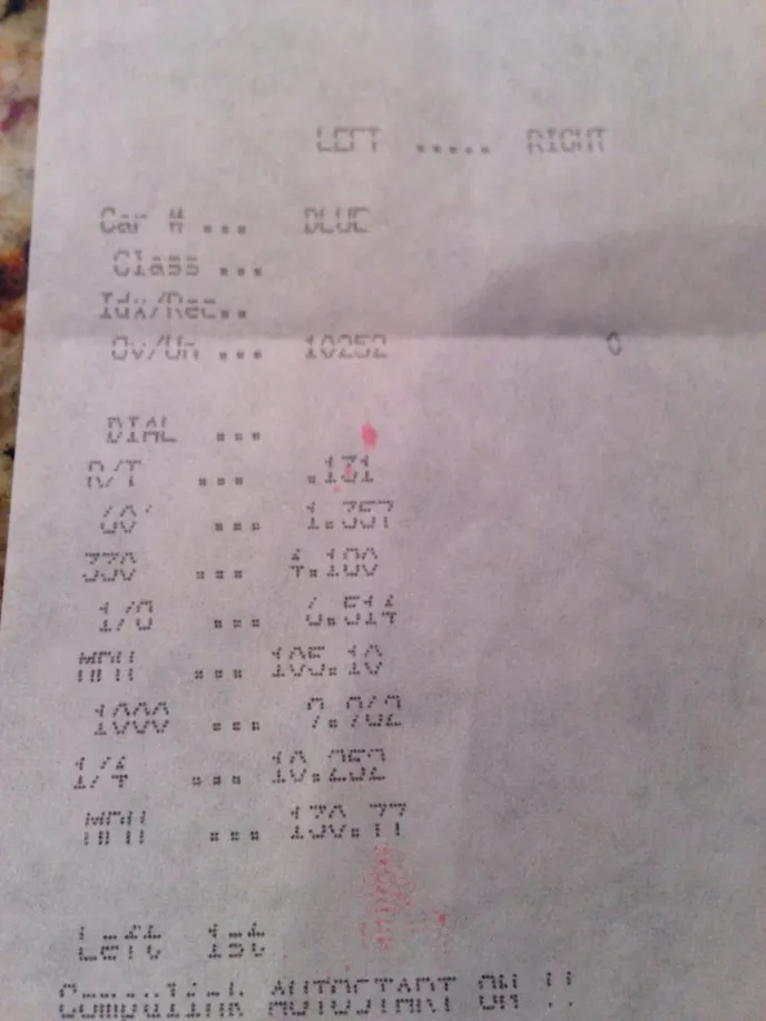 Always wiling to stir the pot, here is one of Joe Charles' time slips from his test session. He says it wasn't the quickest pass he made that day, but this is the one he would share with us.