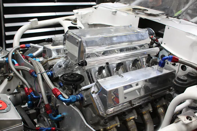 The 408-inch Windsor is the same engine the car had in it back in the day, but with updated components. At one time, every Pro 5.0 car had Yates heads on it.