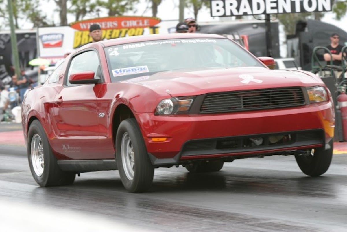 Coming into Bradenton no one expected Joe Marini to lead the way after qualifying. There's a group of racers in the 10.40s, but Marini bested them all with a 10.39 at 129 mph. Coyote Stock is going to be tight for Sunday's eliminations. 