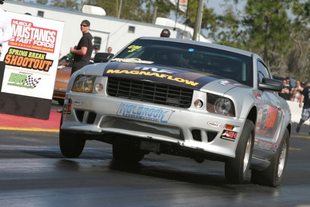 Joe Cram found the limits of his head gaskets at 29 pounds of boost and 9,500 rpm. "Oh well, I'l take it out, ship it to Holbrook, and I'll be ready for the next one," Cram says.
