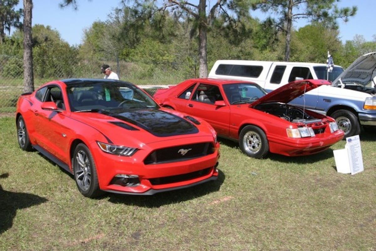 Wayne and Debra Vance now have two Mustangs to show at events now. Wayne has his usual SVO with blown Coyote swap, but Debra now has a '15 GT to enjoy now, as well. 