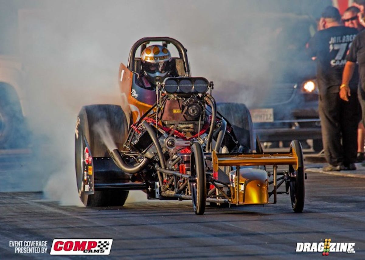 Tony Bartone defeated Dan Horan Sr in the opening round with a 5.573 at 241.32 mph