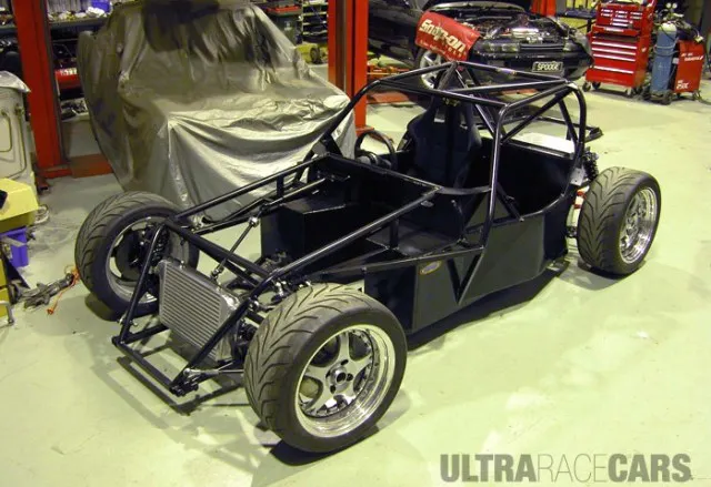 There's not much to an Ultra, stripped of bodywork and drivetrain.