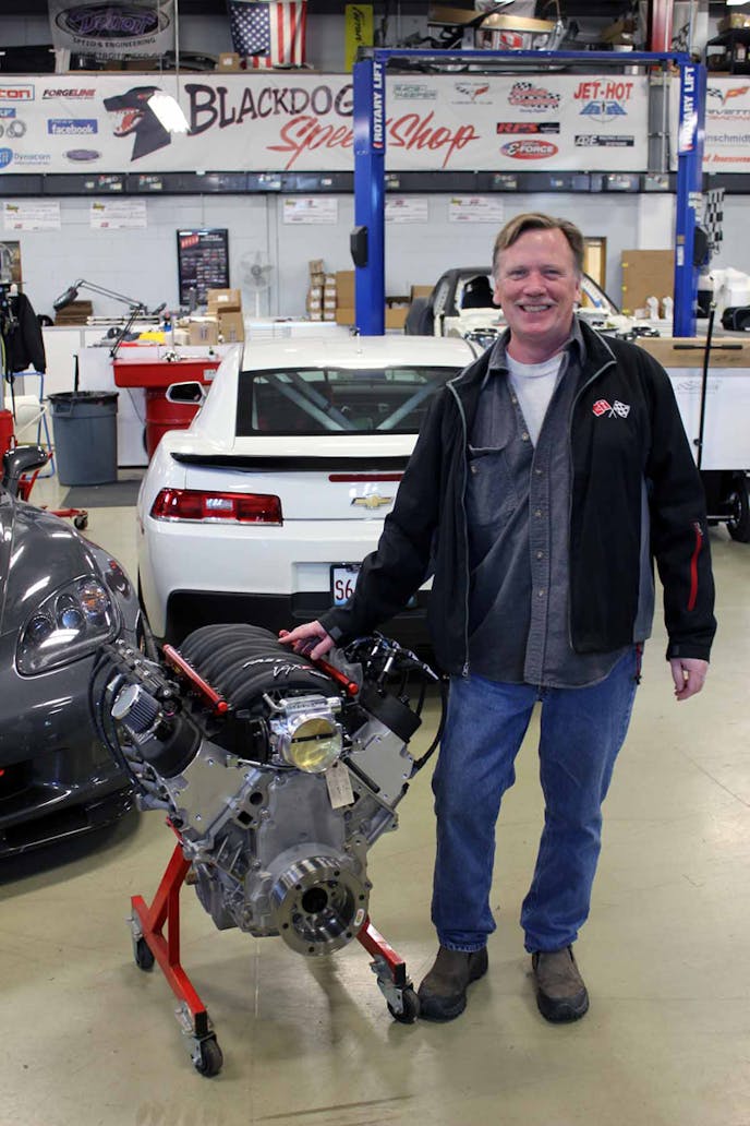 Bill Milz and his 427ci LS1 engine.