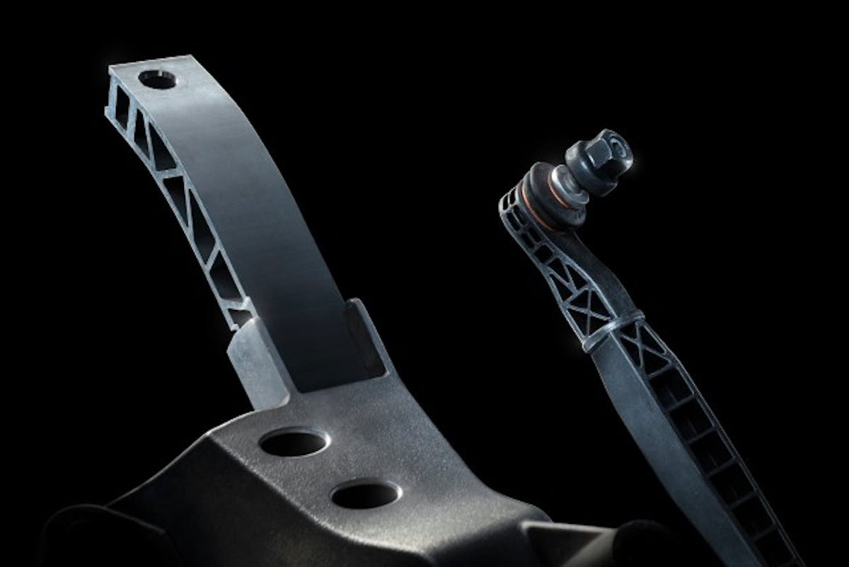 The 2016 Chevrolet Camaro features aluminum front and rear suspension assemblies, with links on some models made of rigid composite material that’s even lighter than aluminum. 