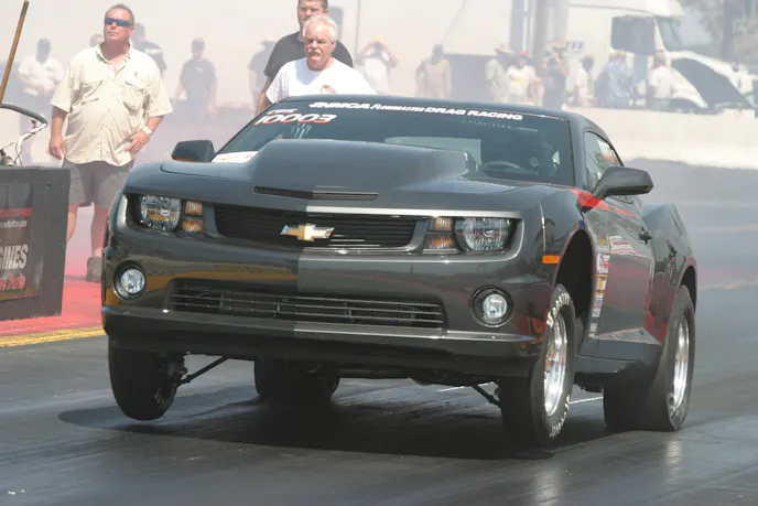 Leo, Indiana's Glenn Pushis had the other latest generation Camaro at the season opener.