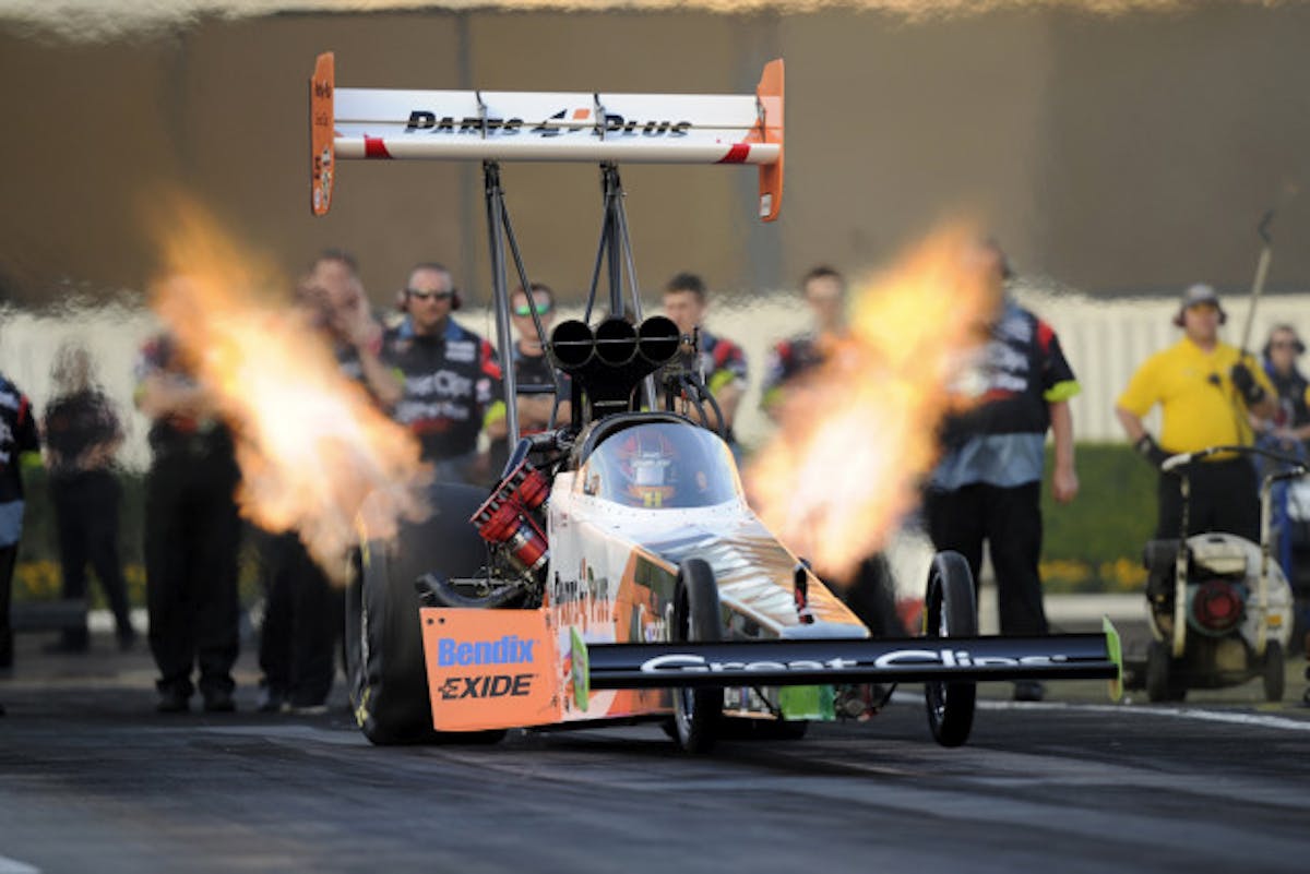 Clay Millican in the Stringer Performance Top Fueler. NHRA Photo