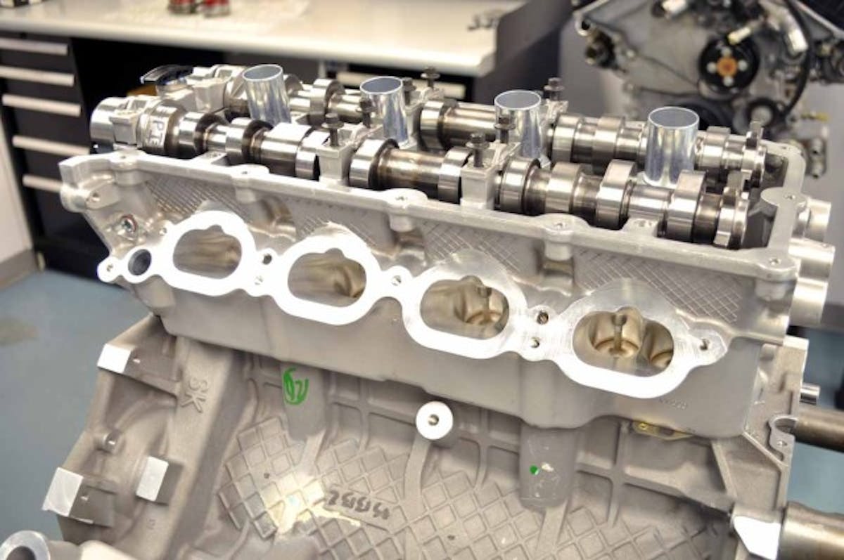 The CNC-modified intake ports.