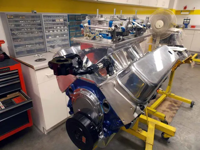 The engine all wrapped up.