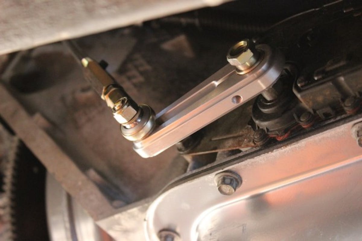 The Lokar column shift linkage. 