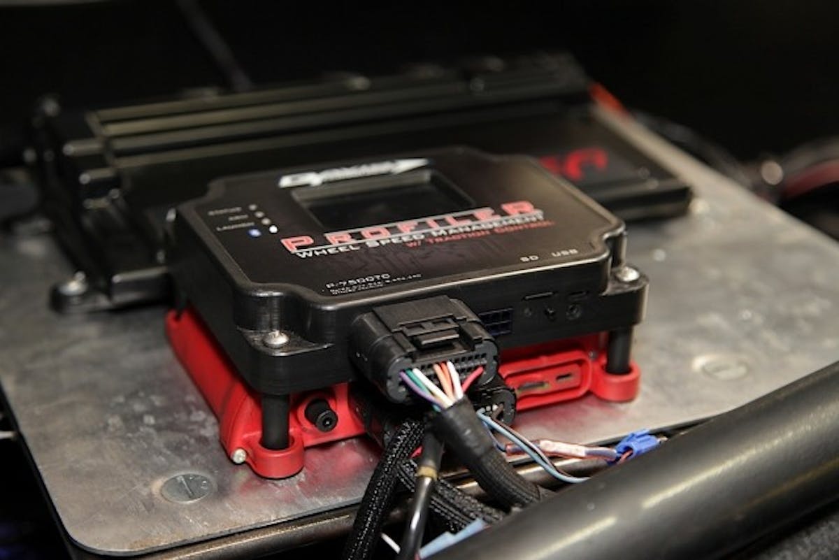 With the ability to advance and retard timing based on a profile utilizing a sensor from the driveshaft, the Profiler is a true wheel speed management device that takes tuning, data acquisition, and consistency to a whole new level.