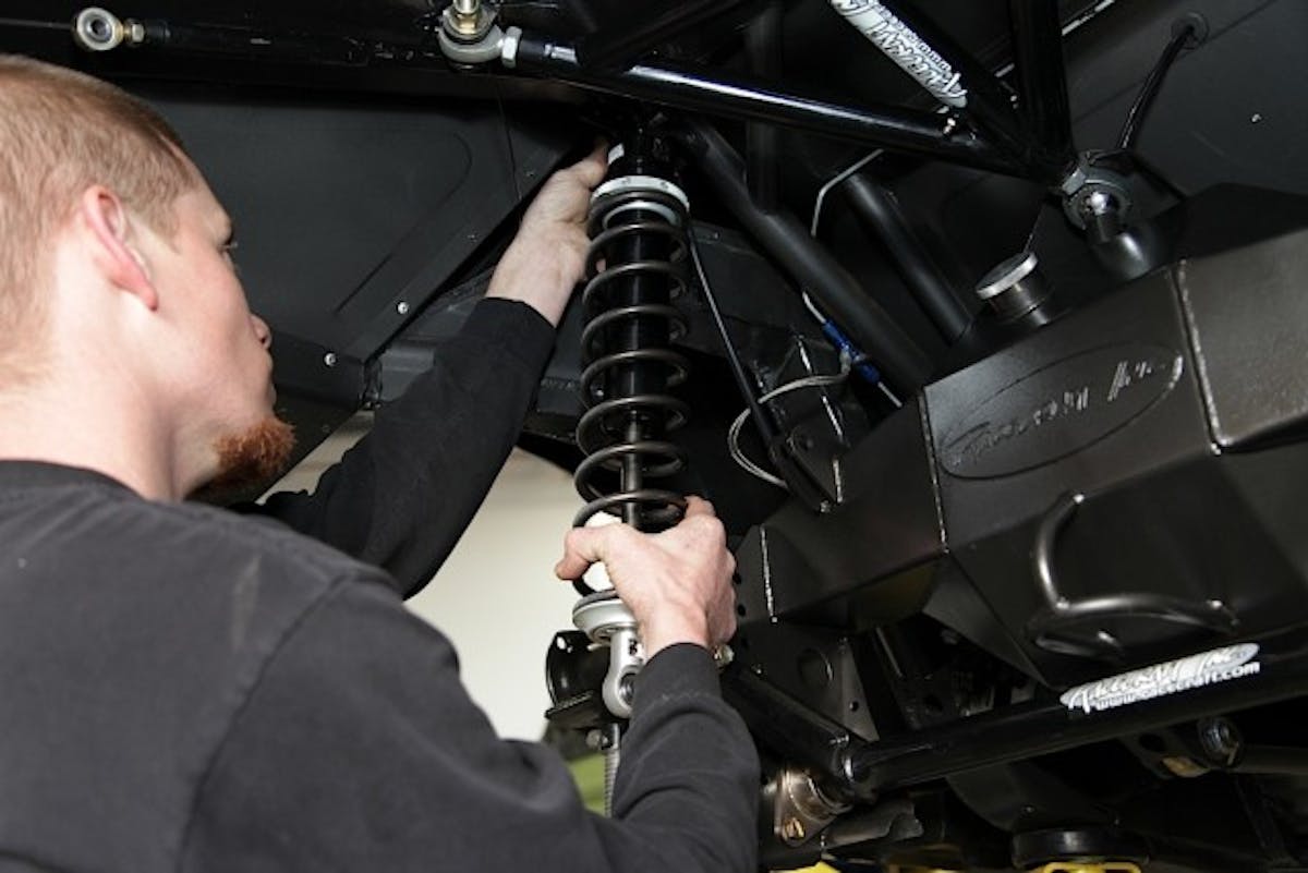 JRi 4-way adjustable shocks reside out back on the BlownZ Camaro.