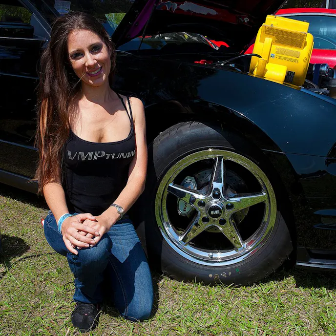Rebecca Starkey and her 8-second '11 Mustang GT. Photo courtesy of Baer.
