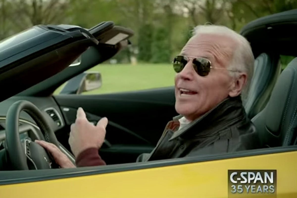 Could you resists a free ride in a C7 with the VPOTUS?