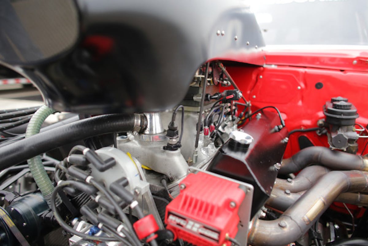X275 racer Ron Rhodes uses a large single stage system from Induction Solutions, and a progressive controller to keep the nitrous activation in check.