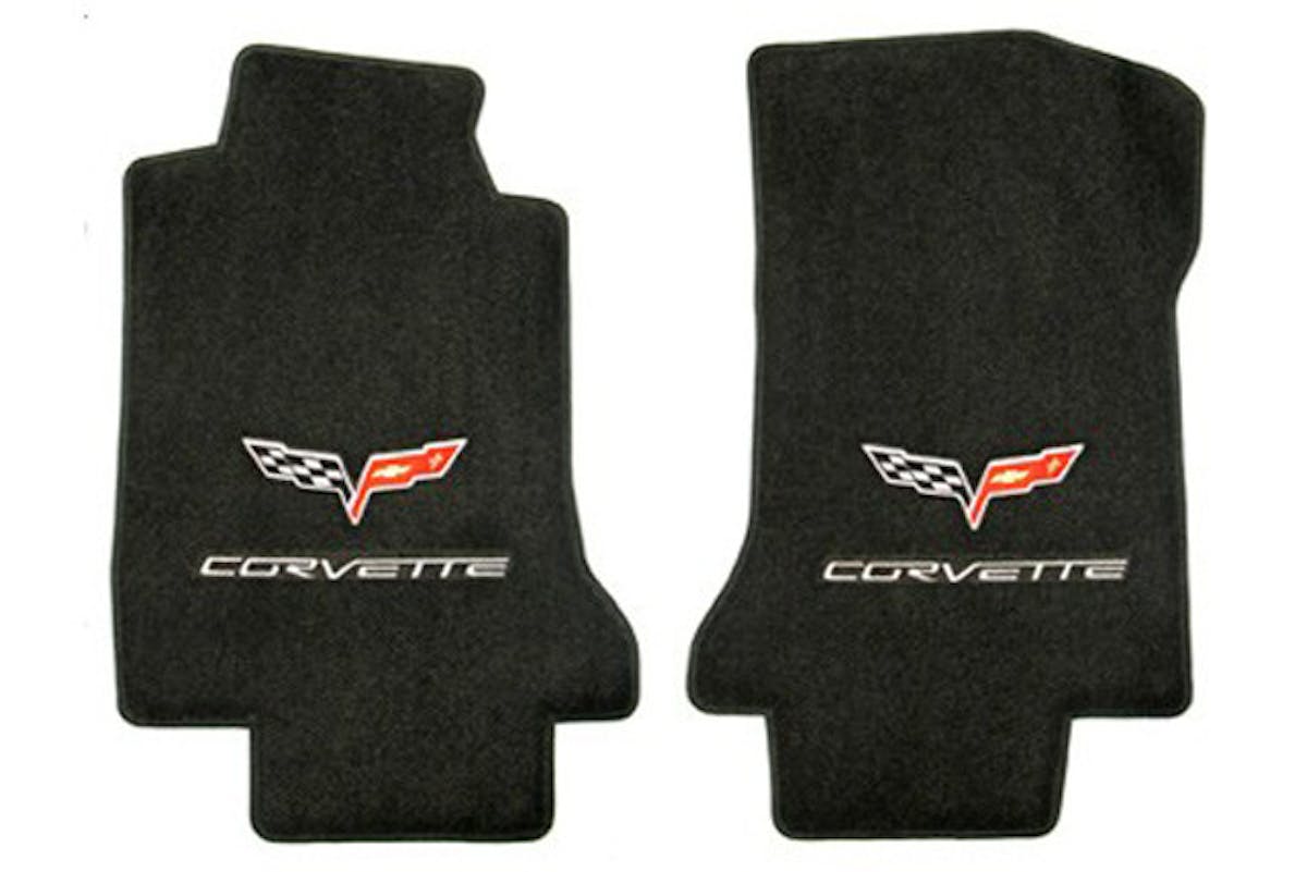 The 2005-07 Velourtex C6 emblem and Corvette script floor mats.