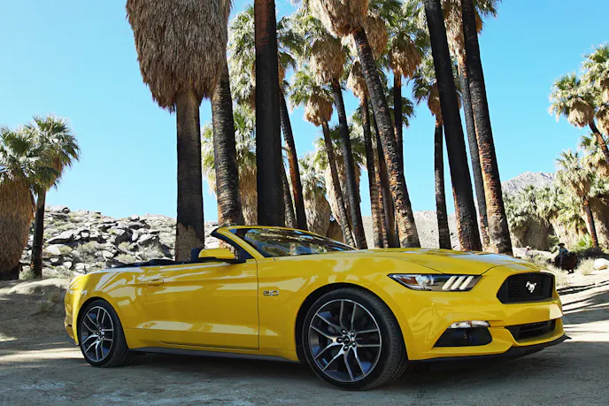 2015 Ford Mustang Convertible in Palm Springs, California.