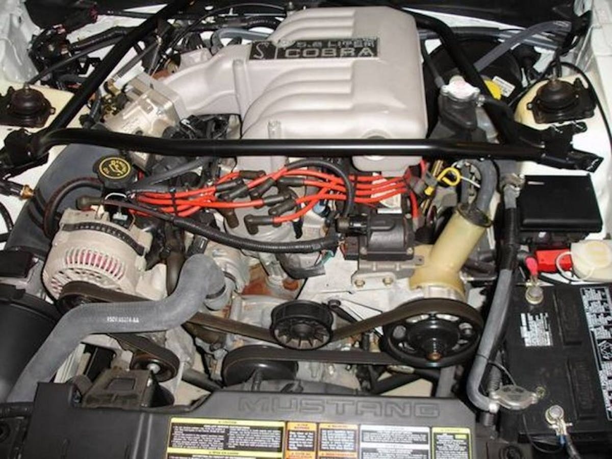 Though the engine looked similar to the standard '94-'95 Cobra, all you had to was look at the intake to that 5.8-Liter designation to know this was a different animal altogether.