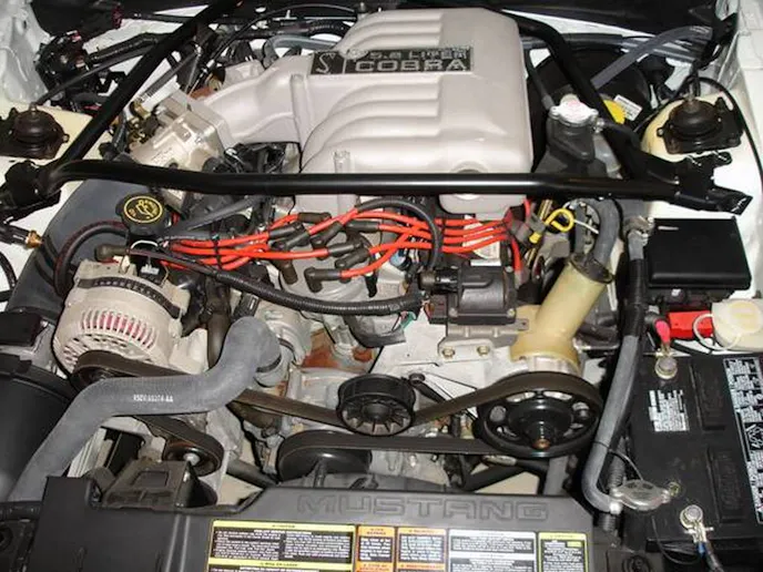 Though the engine looked similar to the standard '94-'95 Cobra, all you had to was look at the intake to that 5.8-Liter designation to know this was a different animal altogether.
