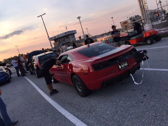 The car is known as the No Punk Camaro. Punks need not try this car at the track. 