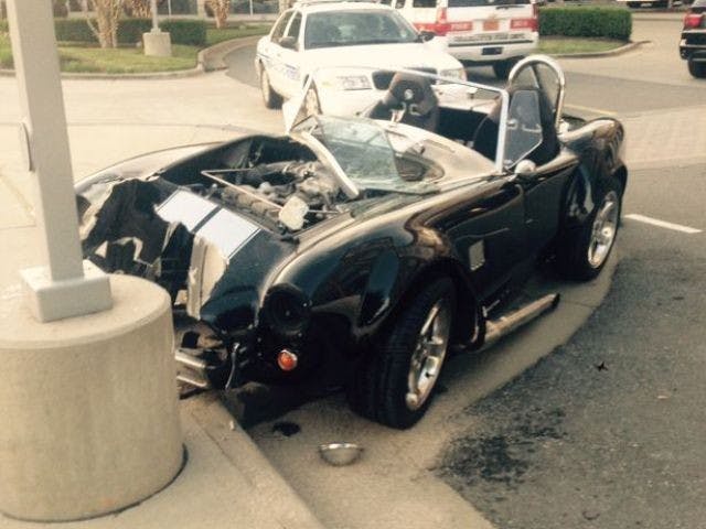 Shelby Cobra wreck light pole