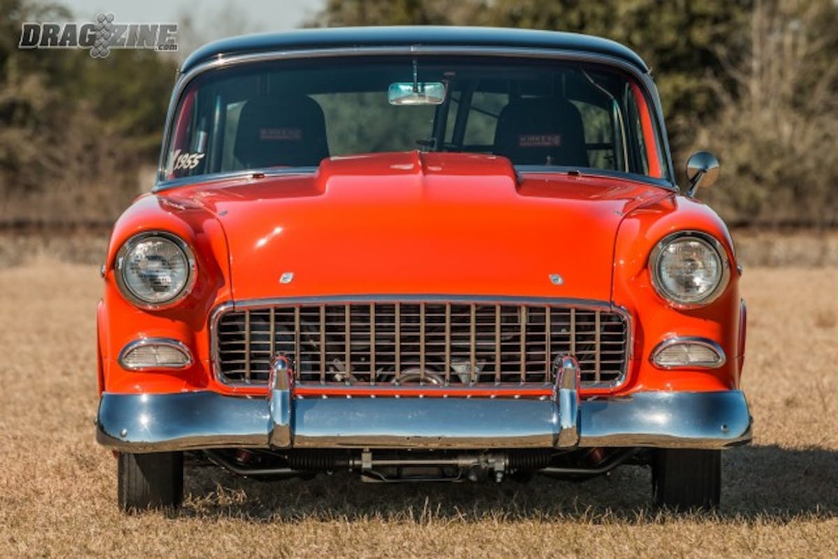The only thing things that give away this Belair are the funny car cage and if you look close enough the F1X peaking out at the bottom of the grill.