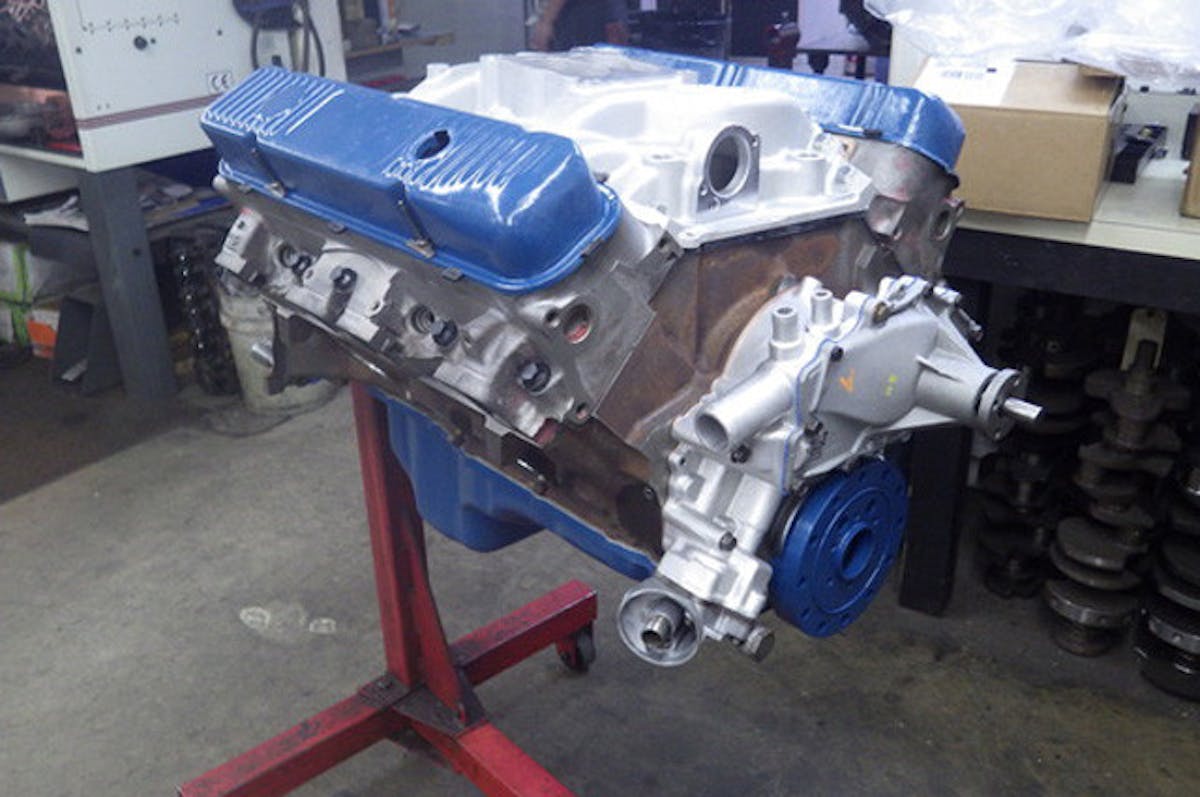 Langston Majette's completed big-block Buick longblock.