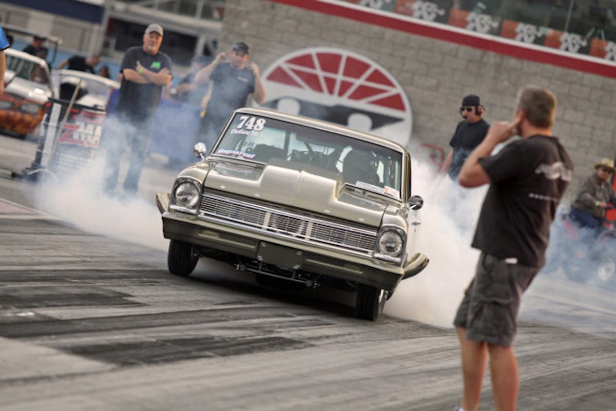 Glen Bolz' Chevy II in action at the Street Car Supernationals.