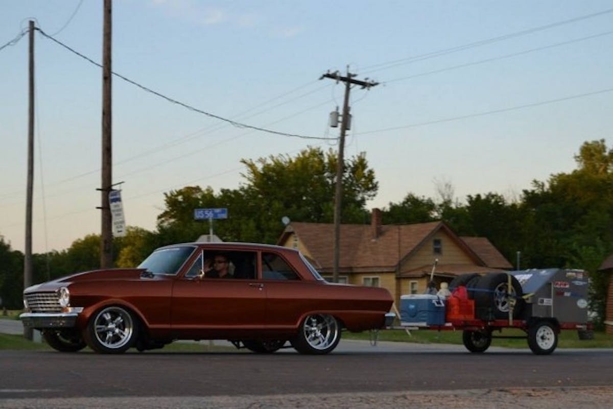 This Saponaro's other Nova, a '64 model, that he competed with at Drag Week in 2014. He finished fourth in his class in 2014 with a 402-inch LS with twin 67mm turbochargers. The car has run as quick as 8.51 at 159 mph.