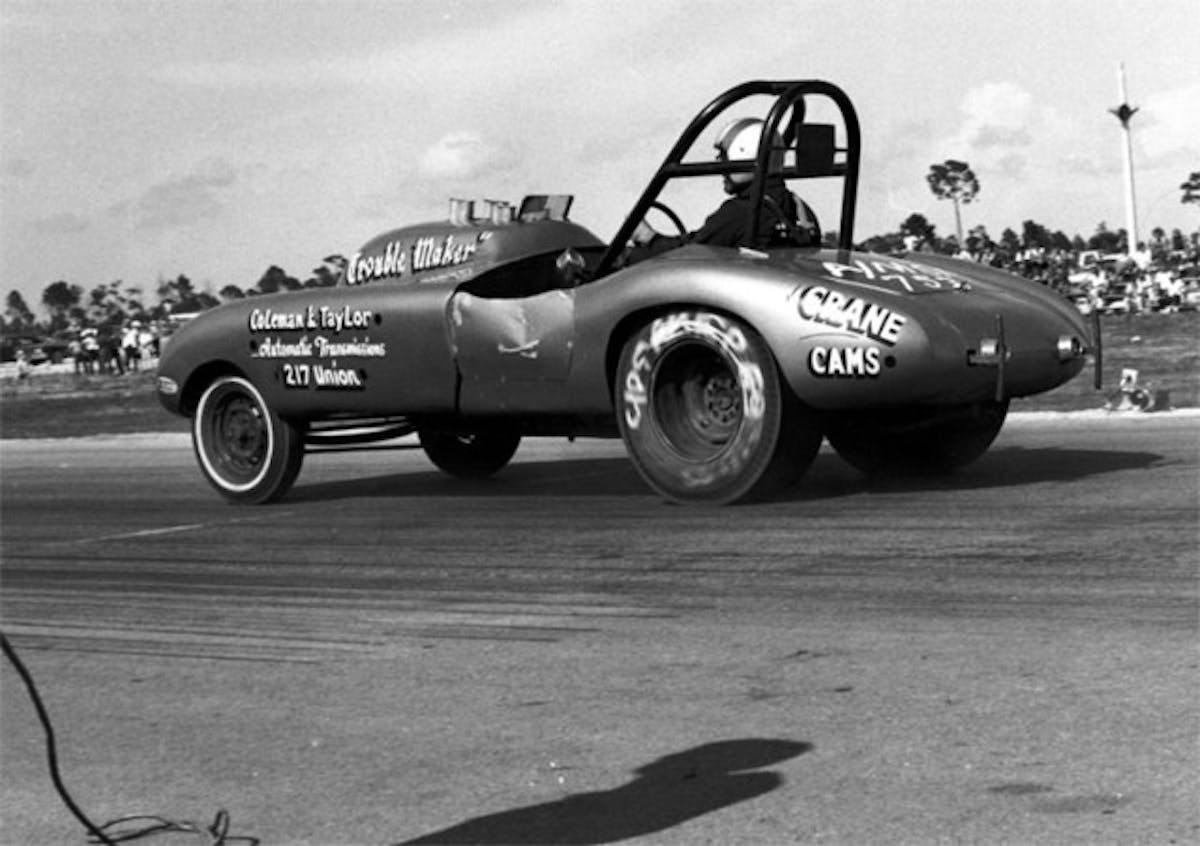Joe Lunati in his XX Eliminator roadster.