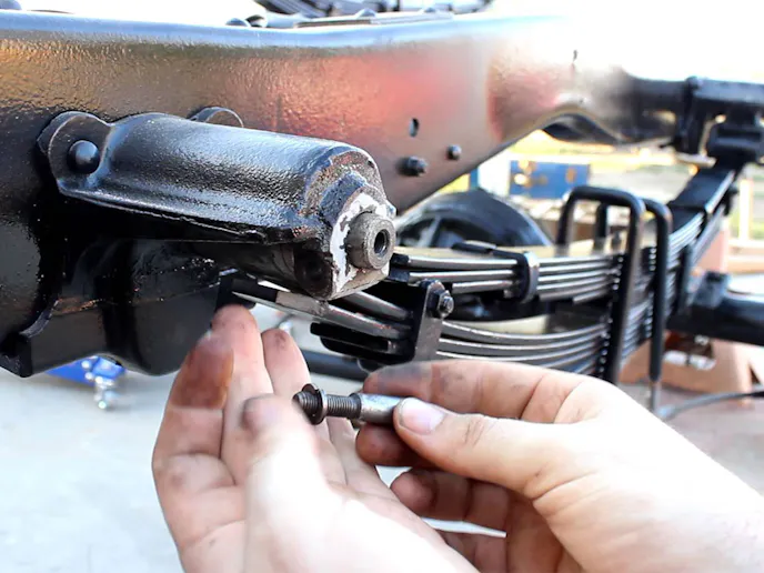 Got Chevy Truck? This is what the front bracket looks like on a 54 Chevy pickup. Image via Youtube