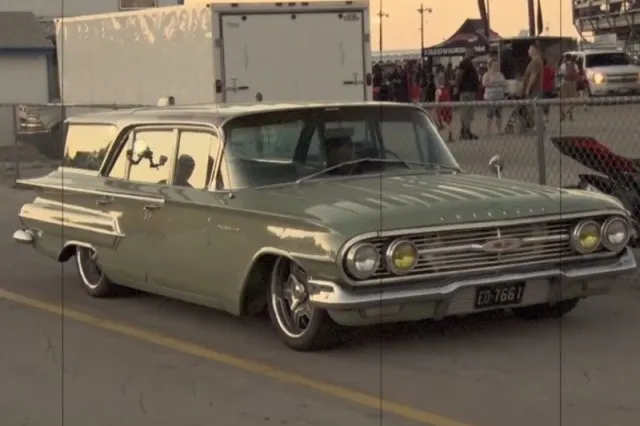 1960 Chevy Wagon air bags drag car