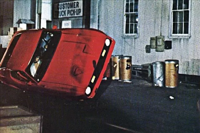 James Bond (Sean Connery) getting the Mach 1 sideways in Diamonds Are Forever.