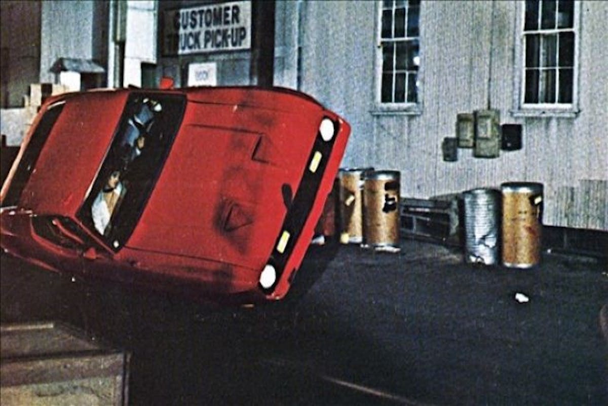 James Bond (Sean Connery) getting the Mach 1 sideways in Diamonds Are Forever.