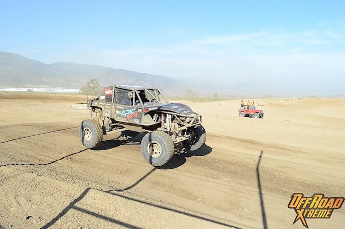 Catching some air on the short course.