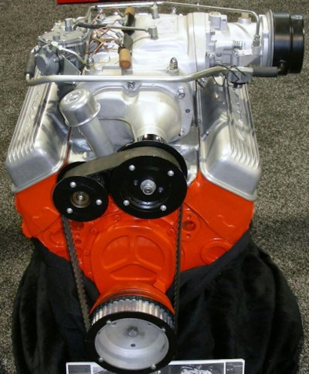 The supercharged and fuel-injected small-block Chevy V8 developed by Zora with fellow engineer John Dolza.