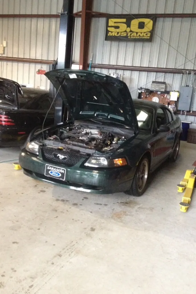 We are working on our Bullitt at Dave Piercey's Mustang Performance, which is located just north of Tampa, Florida. Piercey's expertise is in Fox Mustangs, but will do suspension and exhaust work on later Mustangs, as well.