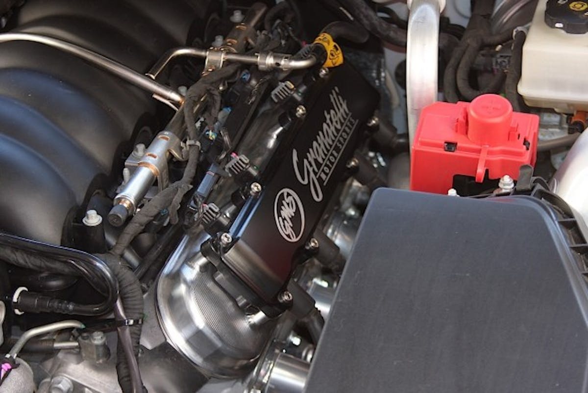 Don't get too comfortable with the look of this LS3, as this is Granatelli's before picture.