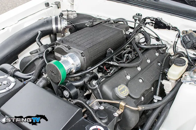 Chris Smith's 1992 Fox-body houses this 4.6L Terminator Swap topped with a 2.8 Kenne Bell blower.