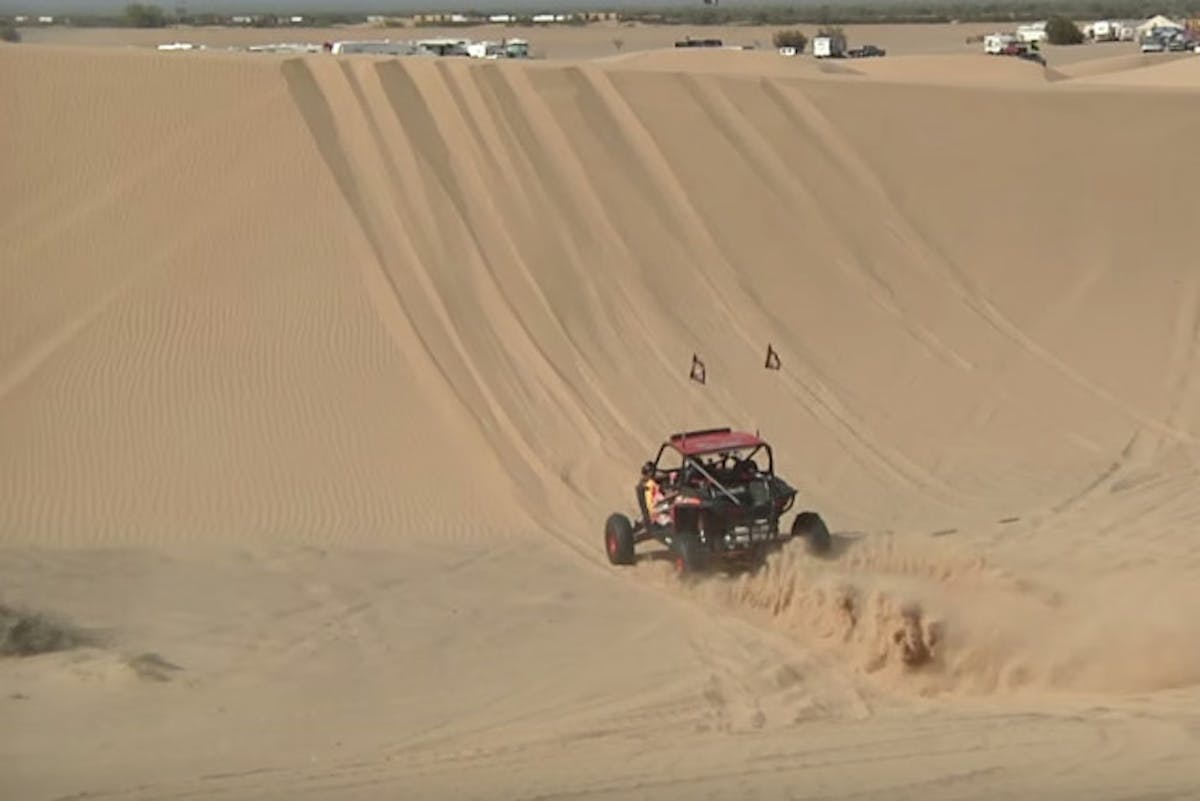 Hauling to get up a hill to catch some air up top.